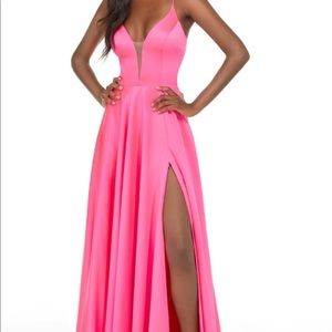 Hot Pink corset Gown Prom